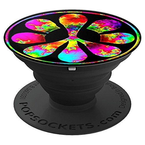 Tie Dye Peace Sign PopSockets Grip and Stand for Phones and Tablets