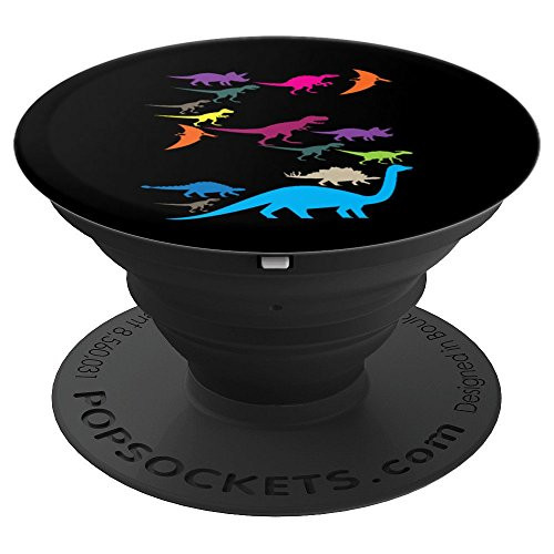 Colorful Dinosaur Paleontologist Funny Gift PopSockets Grip and Stand for Phones and Tablets