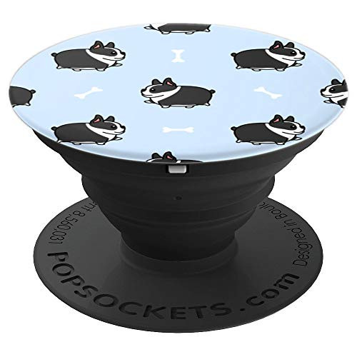 Cute Big Boston Terrier Dog Pattern Gift Design on blue PopSockets Grip and Stand for Phones and Tablets Cute Big Boston Terrier Dog Pattern Gift Design on blue PopSockets Grip and Stand for Phones and Tablets