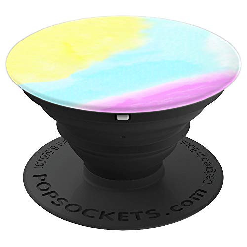 Rainbow of Colors in Bold Pastel Squares On Soft Pastel PopSockets Grip and Stand for Phones and Tablets
