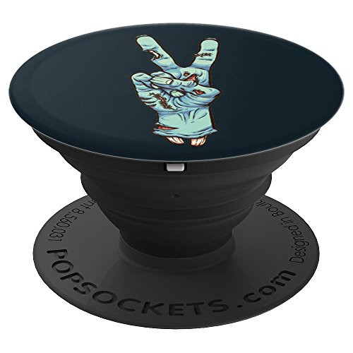 Scary Zombie Peace Victory Sign Halloween Inspired Gift PopSockets Grip and Stand for Phones and Tablets