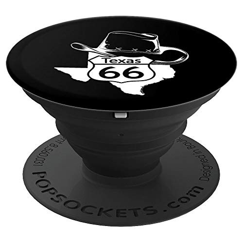 Route 66 Sign on the Texas State Silhouette PopSockets Grip and Stand for Phones and Tablets