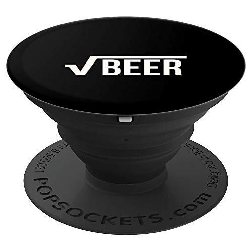 Root Beer Square Root of Beer Math Joke Gift PopSockets Grip and Stand for Phones and Tablets