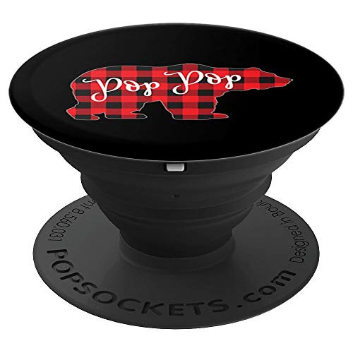 Red Plaid PopPop Bear Matching Pajama Family Buffalo Check PopSockets Grip and Stand for Phones and Tablets Red Plaid PopPop Bear Matching Pajama Family Buffalo Check PopSockets Grip and Stand for Phones and Tablets