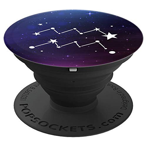 Aquarius Horoscope Zodiac Star Sign Birthday Gifts PopSockets Grip and Stand for Phones and Tablets