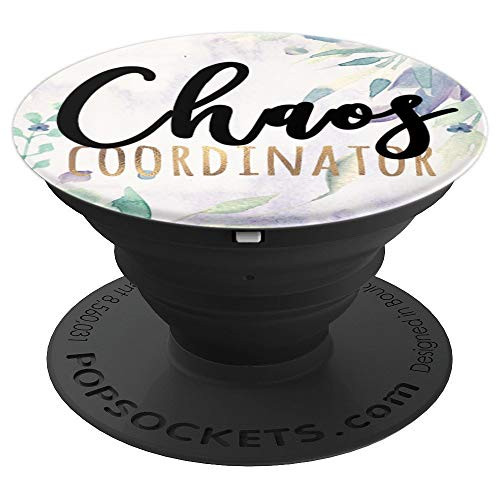 Chaos Coordinator Teacher Gifts Office Humor Lady Boss Gifts PopSockets Grip and Stand for Phones and Tablets
