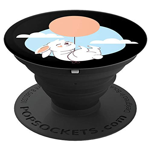 Cute Baby Bunny White Balloon PopSockets Grip and Stand for Phones and Tablets