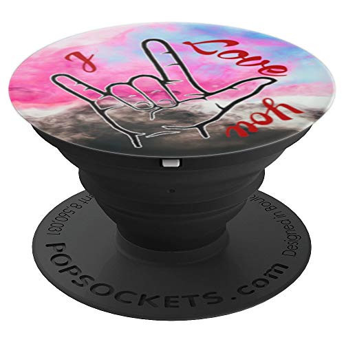 I Love You ASL Sign Language hand symbol PopSockets Grip and Stand for Phones and Tablets