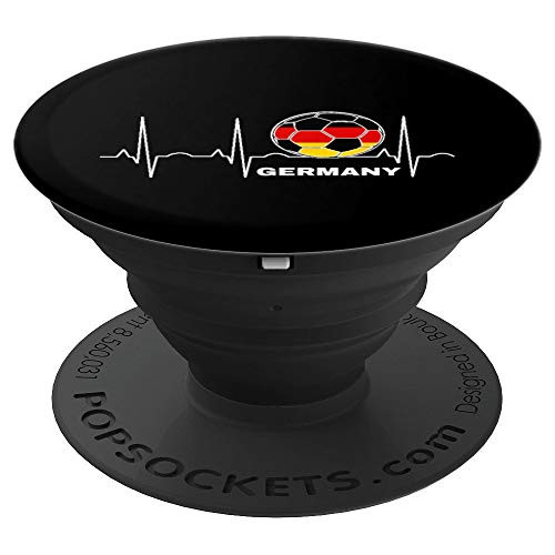 Germany Soccer Heartbeat Jersey Flag German Football Gift PopSockets Grip and Stand for Phones and Tablets Germany Soccer Heartbeat Jersey Flag German Football Gift PopSockets Grip and Stand for Phones and Tablets