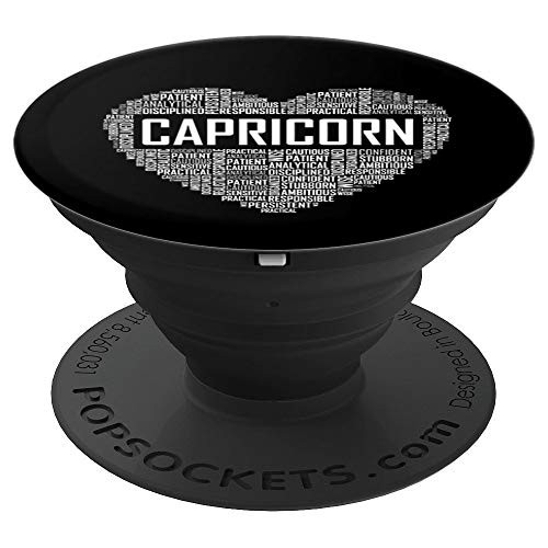 Capricorn Zodiac Traits Horoscope Astrology Sign Gift Heart PopSockets Grip and Stand for Phones and Tablets Capricorn Zodiac Traits Horoscope Astrology Sign Gift Heart PopSockets Grip and Stand for Phones and Tablets
