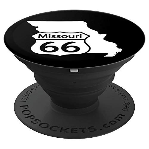 Route 66 Sign on the Missouri State Silhouette PopSockets Grip and Stand for Phones and Tablets