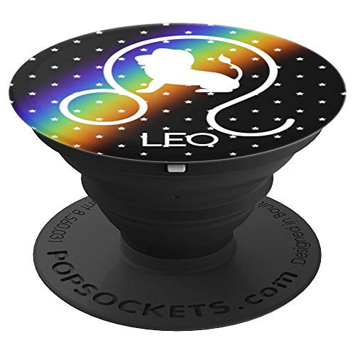 Leo Zodiac Sign July August Birthday Giftstars rainbow PopSockets Grip and Stand for Phones and Tablets Leo Zodiac Sign July August Birthday Giftstars rainbow PopSockets Grip and Stand for Phones and Tablets