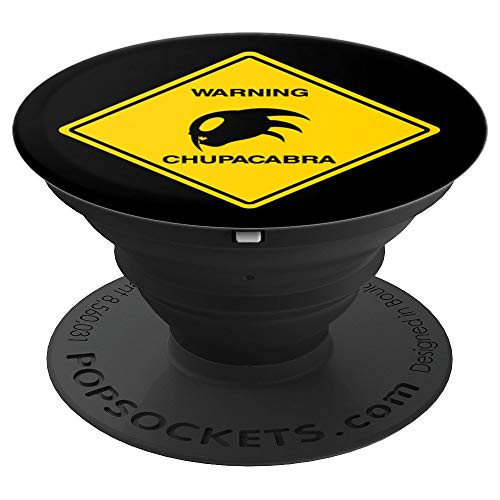 Chupacabras Warning Sign PopSockets Grip and Stand for Phones and Tablets