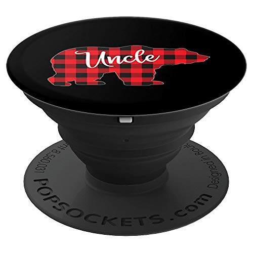 Red Plaid Uncle Bear Matching Pajama Family Buffalo Check PopSockets Grip and Stand for Phones and Tablets Red Plaid Uncle Bear Matching Pajama Family Buffalo Check PopSockets Grip and Stand for Phones and Tablets