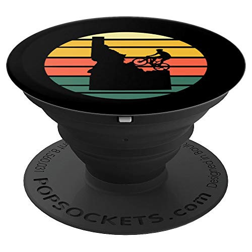 Vintage Sunset Retro Wilderness Map Mountain Biking Idaho PopSockets Grip and Stand for Phones and Tablets