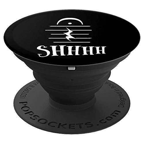 Shhh Music Note Rest Choir Orchestra Marching Band Gift PopSockets Grip and Stand for Phones and Tablets