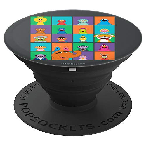 Sesame Street Character Squares PopSockets Grip and Stand for Phones and Tablets