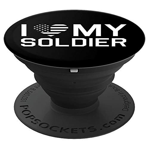 Proud Navy I Love My Soldier Family PopSockets Grip and Stand for Phones and Tablets