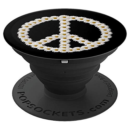 Peace Sign of Daisies PopSockets Grip and Stand for Phones and Tablets