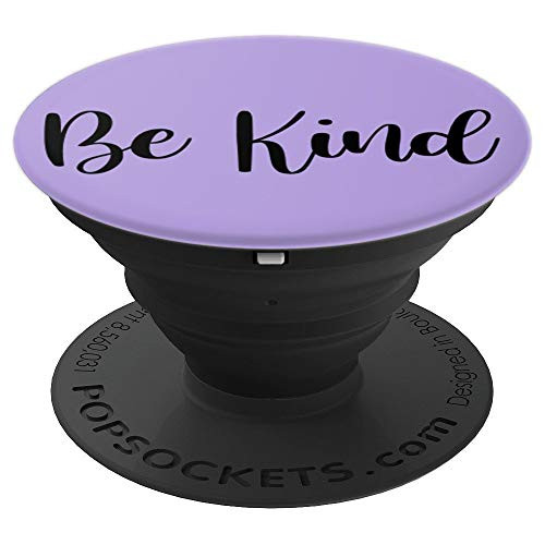 Be Kind A Modern Typography For Positive Energy In Purple PopSockets Grip and Stand for Phones and Tablets