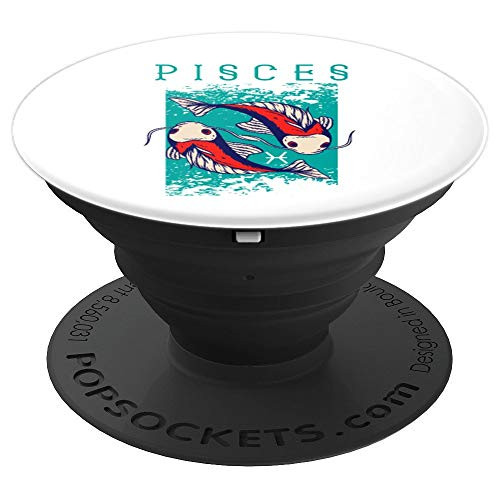 Horoscope Pisces Zodiac Astrology Sign Superstition Gift PopSockets Grip and Stand for Phones and Tablets
