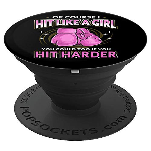 Kickboxing Quote for Women Quote Picture PopSockets Grip and Stand for Phones and Tablets