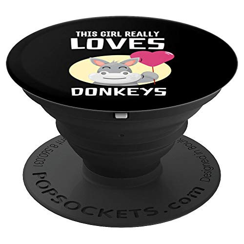 This Girl Really Loves Donkeys Clothes Outfit Gift Donkey PopSockets Grip and Stand for Phones and Tablets
