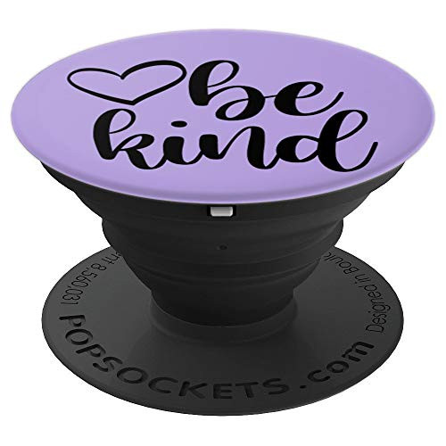 Be Kind A Modern Typography For Positivity In Purple Color PopSockets Grip and Stand for Phones and Tablets