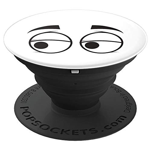 Round Cartoon Eyes Toon Sideways Stare PopSockets Grip and Stand for Phones and Tablets