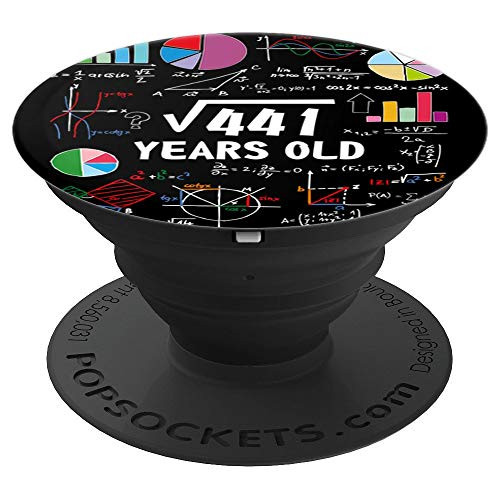 Square Root Of 441 21st Birthday 21 Year Old Gifts Math Nerd PopSockets Grip and Stand for Phones and Tablets