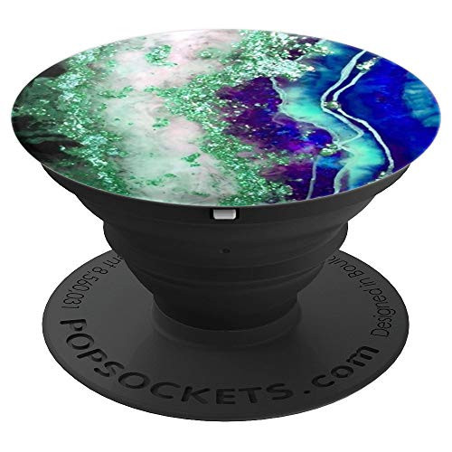 Teal Blue Watercolor PopSockets Grip and Stand for Phones and Tablets