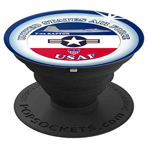 AIR FORCE F22 RAPTOR ROUND LOGO PopSockets Grip and Stand for Phones and Tablets