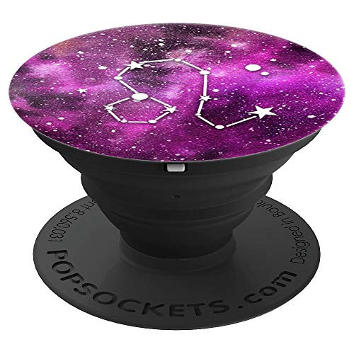 Leo  Pink Astrological Horoscope Zodiac Star Sign PopSockets Grip and Stand for Phones and Tablets