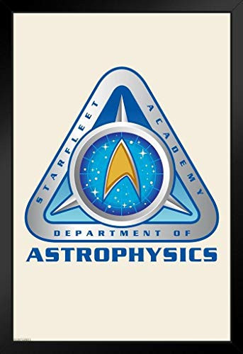 Pyramid America Star Trek Starfeet Academy Astrophysics Black Wood Framed Poster 14x20