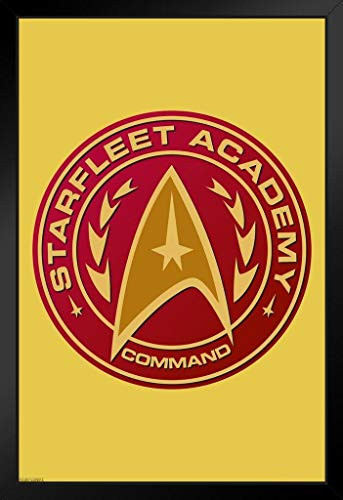 Pyramid America Star Trek Starfeet Academy Command Black Wood Framed Poster 14x20