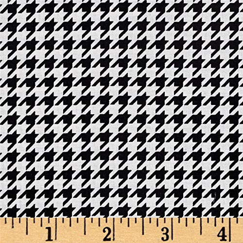 Maywood Studio 0492423 Kimberbell Basics Houndstooth Black Fabric by the Yard
