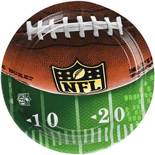 Amscan NFL Drive Collection 7 Round Party Plates 48 Ct