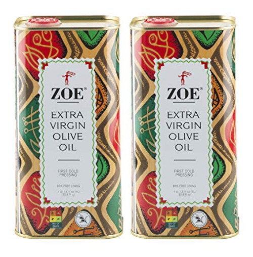 ZOE Extra Virgin Olive Oil 1 Liter Tin Pack Of 2