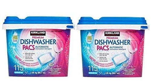 Kirkland Signature Premium Dishwasher Detergent Pacs Lemon Citrus Scent  2 Count 230 Pacs  Bonus Gift Kirkland Signature Premium Dishwasher Detergent Pacs Lemon Citrus Scent  2 Count 230 Pacs  Bonus Gift