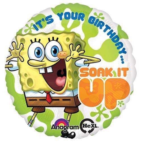 Anagram Spongebob Birthday Foil Balloon 18 Multicolored