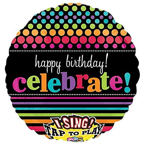 Anagram Good Times Happy Birthday SingATune Foil Balloon 28 Multicolored