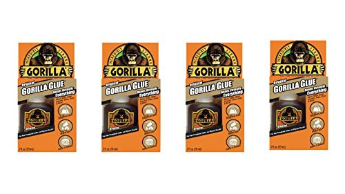 Gorilla Original Waterproof Polyurethane Glue 2 ounce Bottle Brown Pack of 4 Gorilla Original Waterproof Polyurethane Glue 2 ounce Bottle Brown Pack of 4