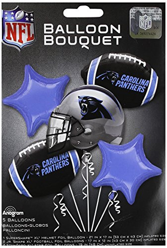 Anagram Carolina Panthers Balloon Bouquet Multicolored