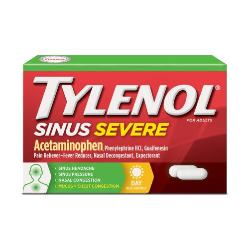 Tylenol Sinus Congest Pain Severe 24 Caplets