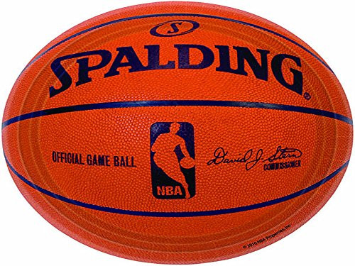 Amscan Spalding Basketball Collection 9 Round Party Plates 108 Ct