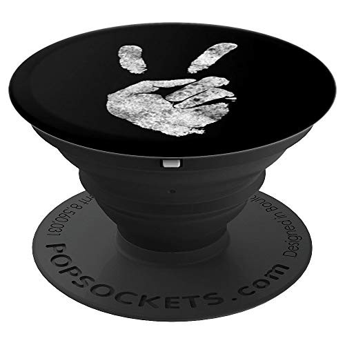 Peace Sign Gift W Two Fingers Vintage Hippies PopSockets Grip and Stand for Phones and Tablets Peace Sign Gift W Two Fingers Vintage Hippies PopSockets Grip and Stand for Phones and Tablets