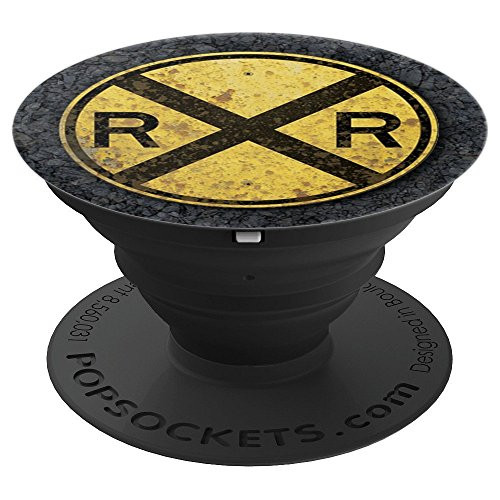 Railroad Crossing Sign 1935 Train Warning Symbol PopSockets Grip and Stand for Phones and Tablets