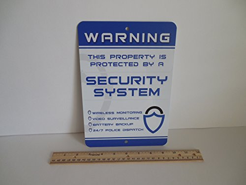 Home Security Security Alarm System 7 x 10 Metal Yard Sign  Stock  719