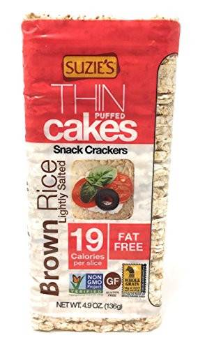 Suzies Puffed Rice Thin Cakes Lightly Salted 49oz Bags Pack of 3