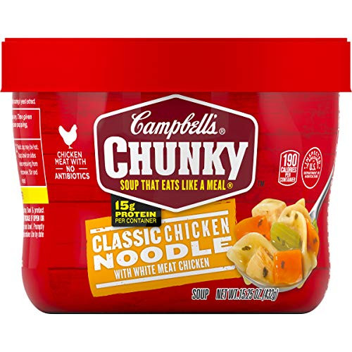 Campbells Chunky Classic Chicken Noodle Soup Microwavable Bowl 1525 oz Campbells Chunky Classic Chicken Noodle Soup Microwavable Bowl 1525 oz